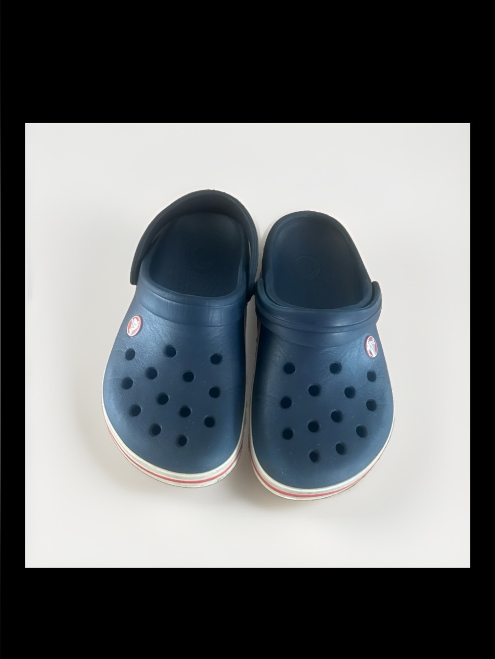 Pre-owned Kids Navy Slip-On Clog Shoes Size 3J
